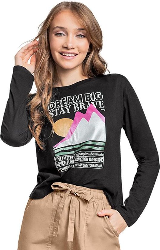 Imagem principal Blusa Manga Longa Juvenil Meia Malha Preto Gloss Gloss