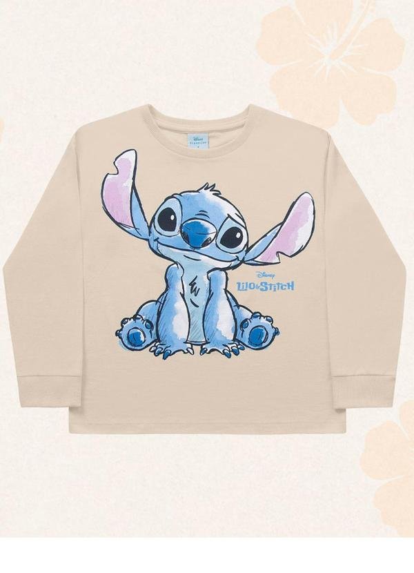 Imagem principal Blusa Manga Longa Lilo & Stitch Bege Fakini Kids Fakini Kids