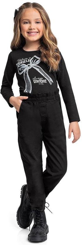 Imagem principal Blusa Manga Longa Menina Preto Quimby Quimby