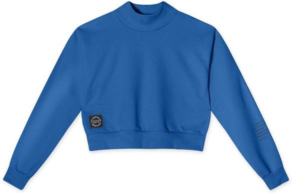 Blusão Cropped Moletom Juvenil Feminino Azul