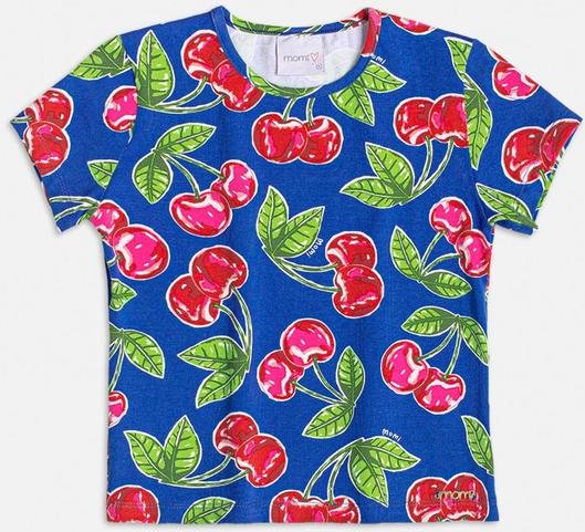 Imagem principal Blusa com Estampa de Cerejas Azul Momi Momi