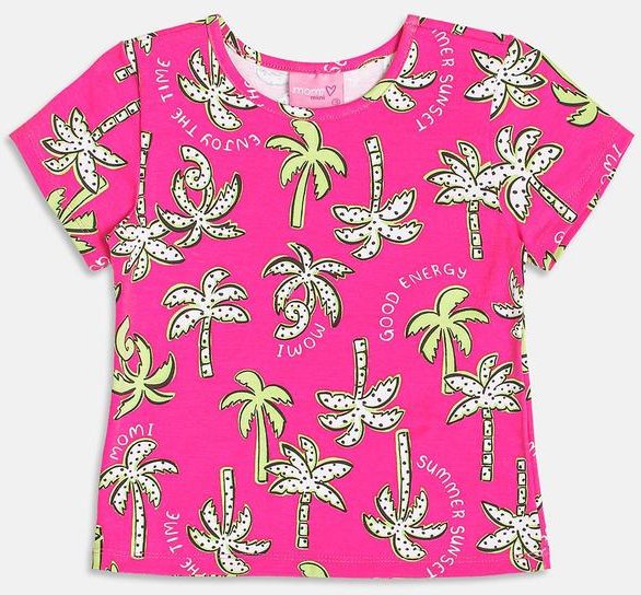 Imagem principal Blusa com Estampa de Coqueiros Rosa Momi Momi
