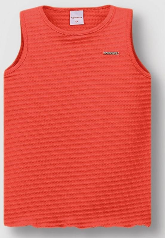 Imagem principal Blusa em Malha Texturizada Laranja Carinhoso Carinhoso