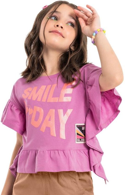 Imagem principal Blusa Smile Today sem Mangas Meia Malha Rosa Gloss Gloss