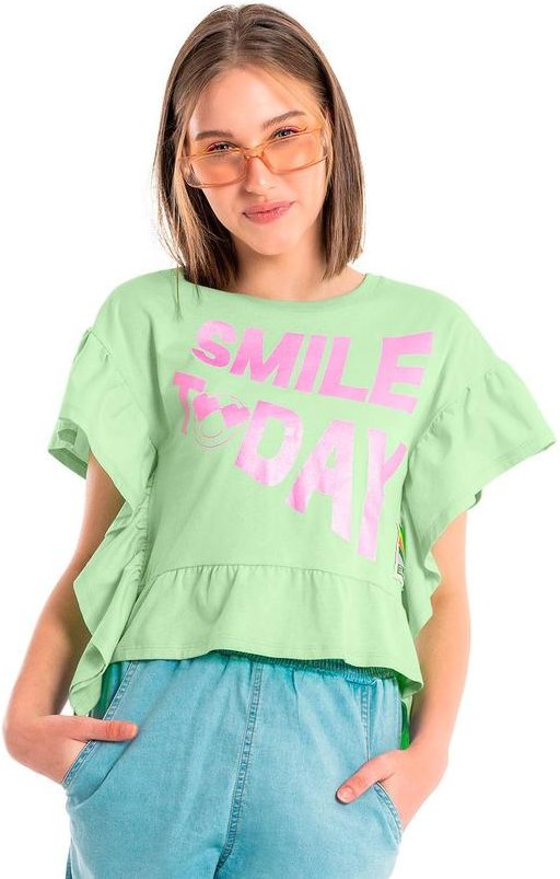 Imagem principal Blusa Smile Today sem Mangas Verde Gloss Gloss