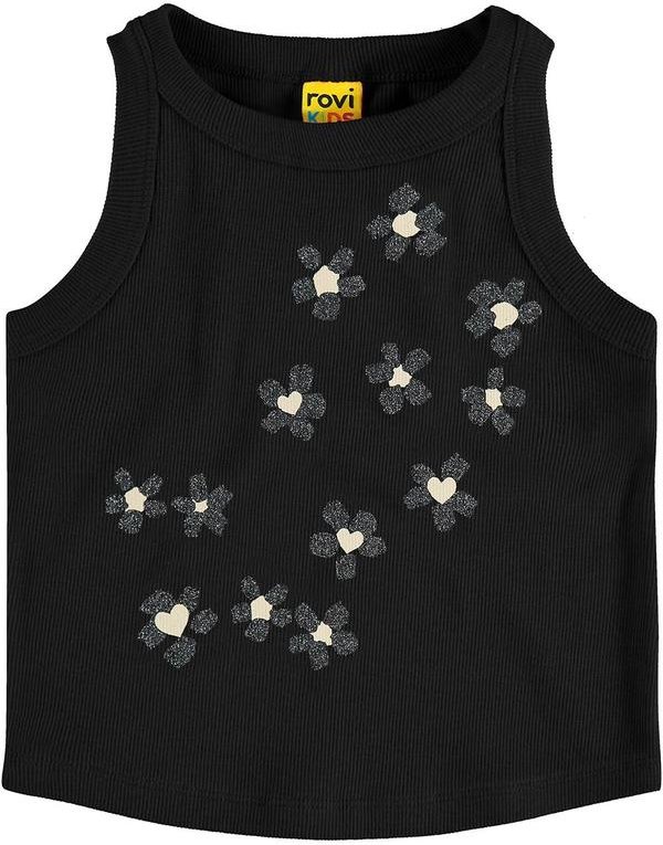 Imagem principal Regata Infantil Feminina Ribana Preto Rovi Kids Rovi Kids