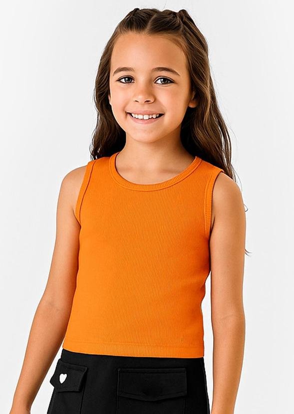 Imagem principal Regata Infantil Menina Laranja Select Select