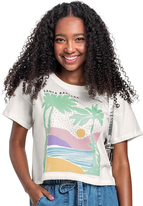 Imagem principal Blusa com Strass Juvenil Bege Gloss Gloss