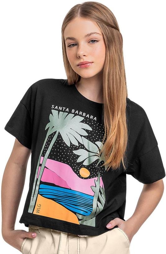 Imagem principal Blusa com Strass Juvenil Preto Gloss Gloss