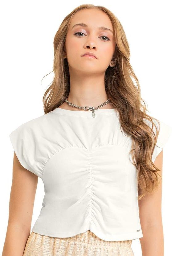 Imagem principal Blusa Corset Juvenil para Menina Bege Gloss Gloss