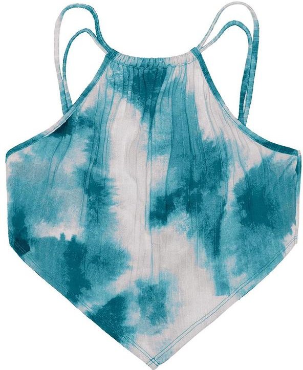 Blusa de Alça Juvenil Ribana Canelada Verde