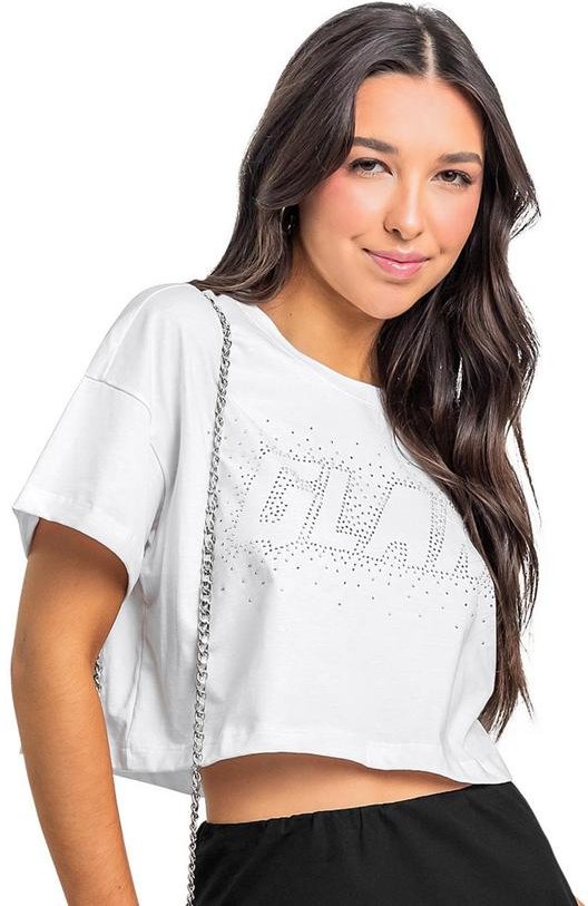 Imagem principal Blusa Juvenil com Strass Branco Gloss Gloss