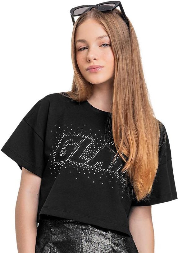Imagem principal Blusa Juvenil com Strass Preto Gloss Gloss