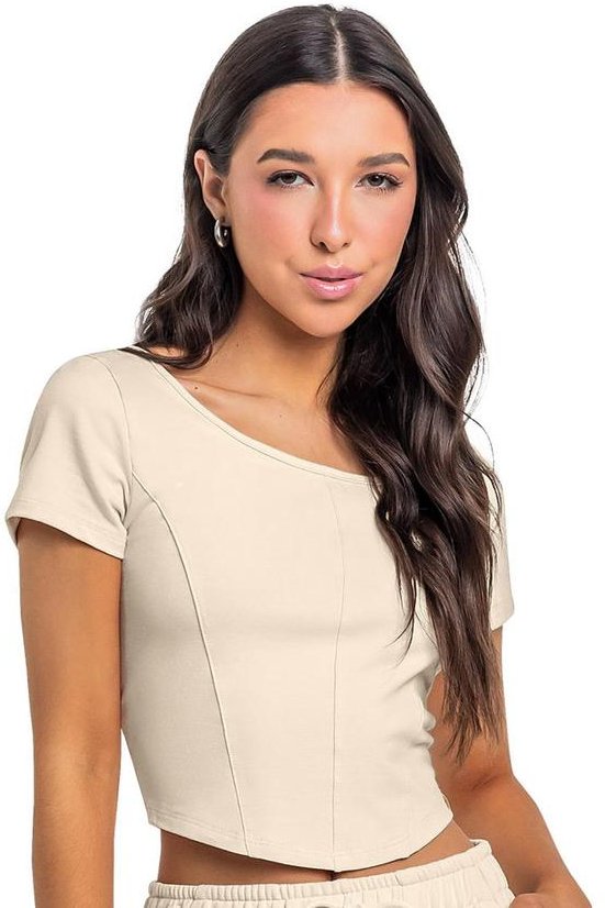 Imagem principal Blusa Juvenil Cotton Bege Gloss Gloss