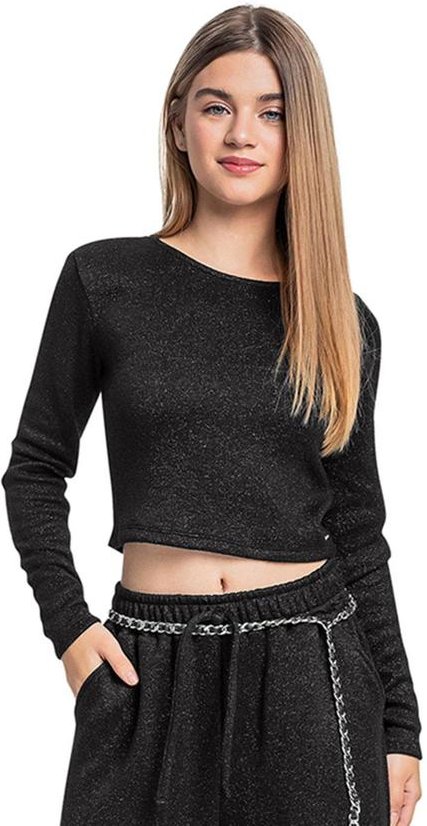 Imagem principal Blusa Juvenil em Malha Lurex Preto Gloss Gloss