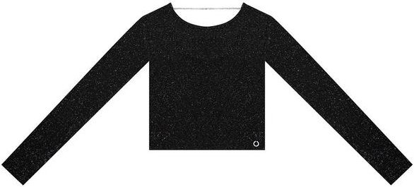 Blusa Juvenil Feminina Manga Longa Preto