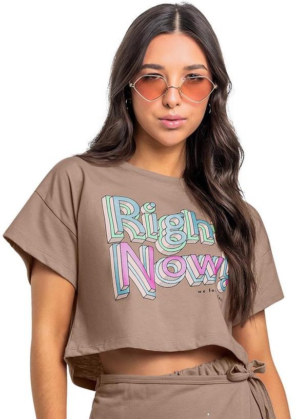 Imagem principal Blusa Juvenil Metalizada Marrom Gloss Gloss