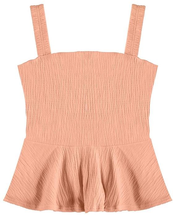 Imagem principal Blusa Peplum Texturizada Teen Laranja Claro Malwee Kids Malwee Kids