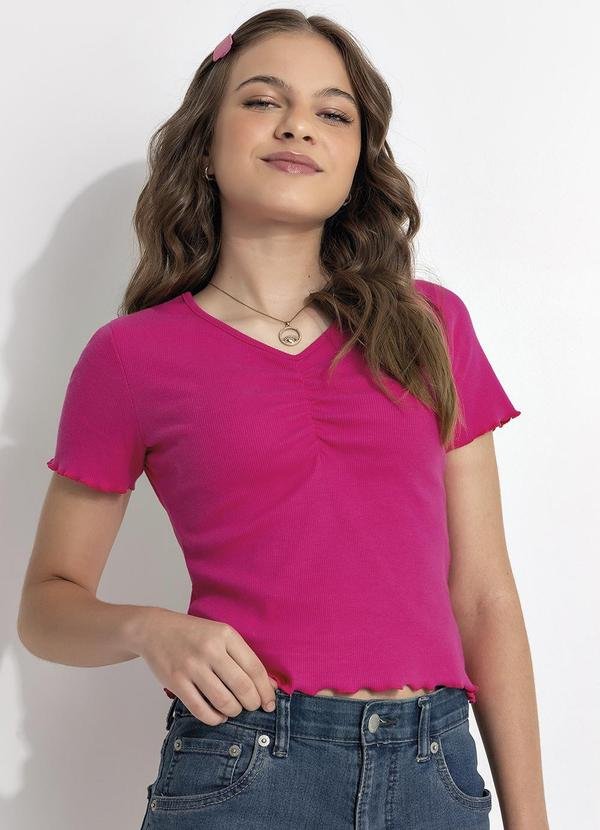 Blusa Canelada Rosa