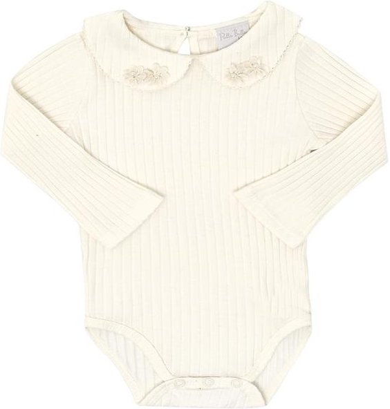 Body Malha Canelada Bege