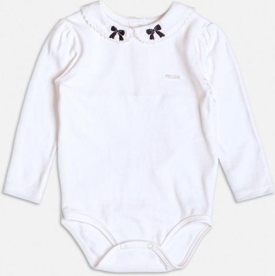 Imagem principal Body Manga Longa com Lacinhos na Gola Off White Momi Momi