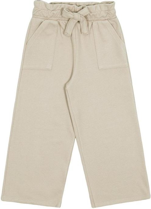 Calça Wide Leg Infantil Menina em Moletom Amarelo