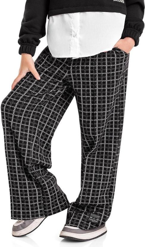 Imagem principal Calça Xadrez em Malha Jacquard Juvenil Preto Gloss Gloss