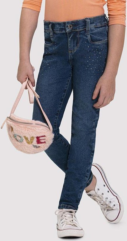 Imagem principal Calça Jeans Infantil Menina com Strass Jeans Alakazoo Alakazoo