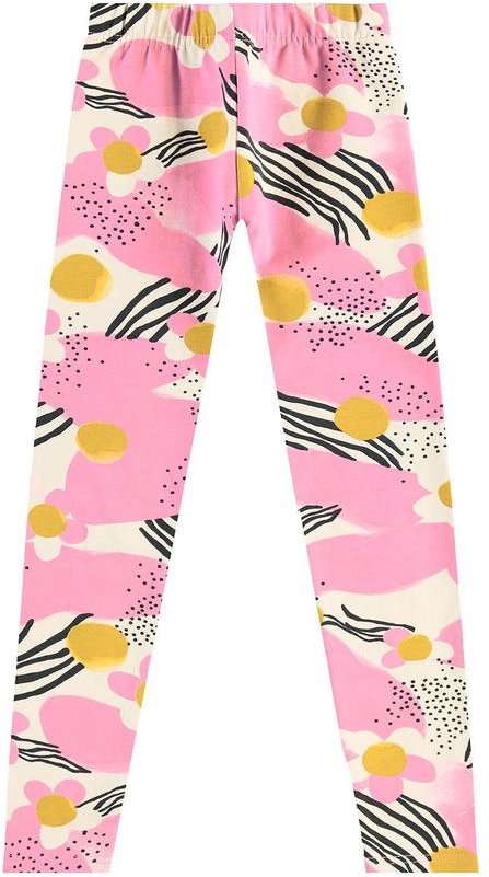 Calça Legging Floral Menina Rosa