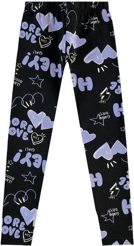 Calça Legging Hey Girl Menina Preto