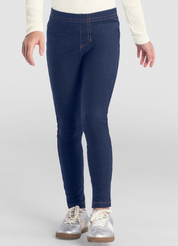 Imagem principal Calça Legging Infantil Menina em Cotton Azul Brandili Brandili