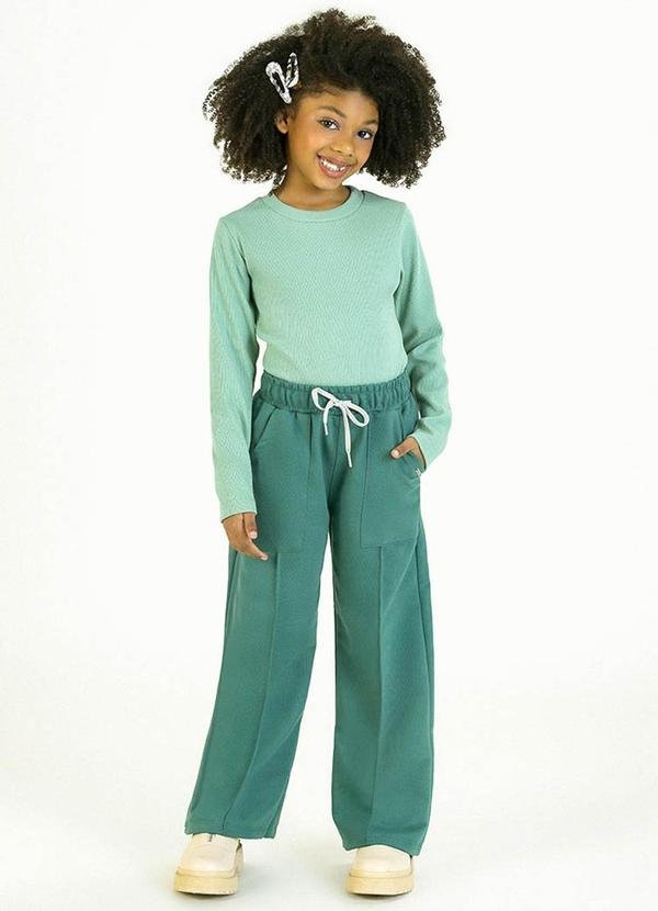 Calça Infantil em Moletinho Verde