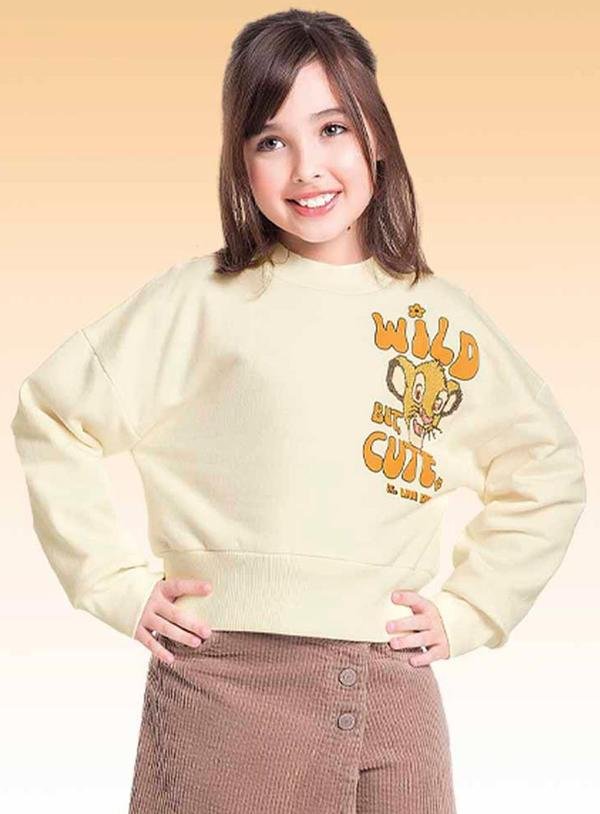 Imagem principal Blusão Rei Leao Disney Bege Fakini Kids Fakini Kids