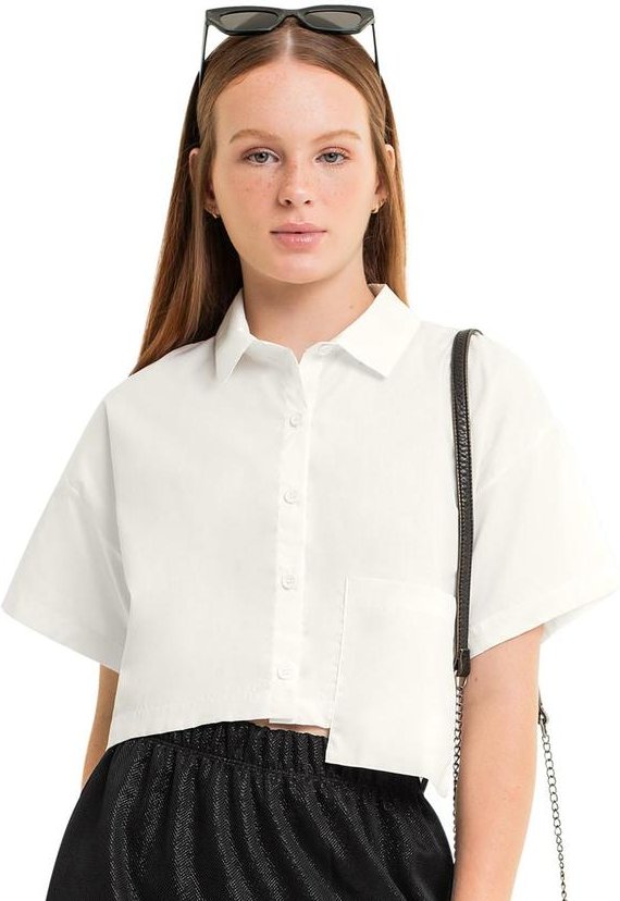 Imagem principal Camisa Cropped Juvenil Bege Gloss Gloss
