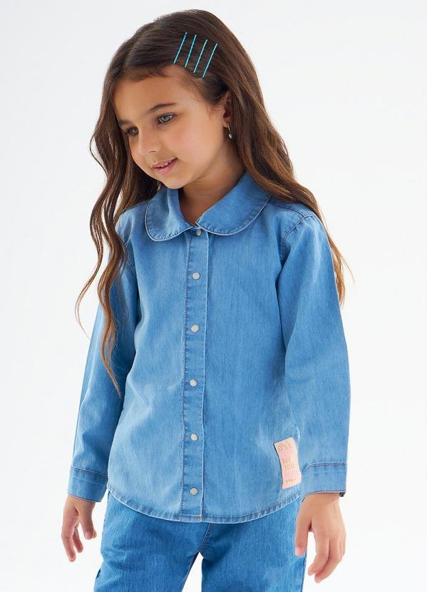 Imagem principal Camisa Jeans Infantil Menina Azul
