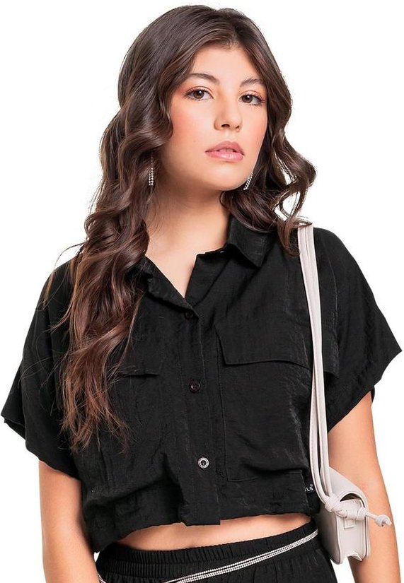 Imagem principal Camisa Manga Curta Juvenil Preto Gloss Gloss