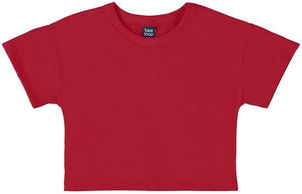 Camiseta Básica para Menina Vermelho