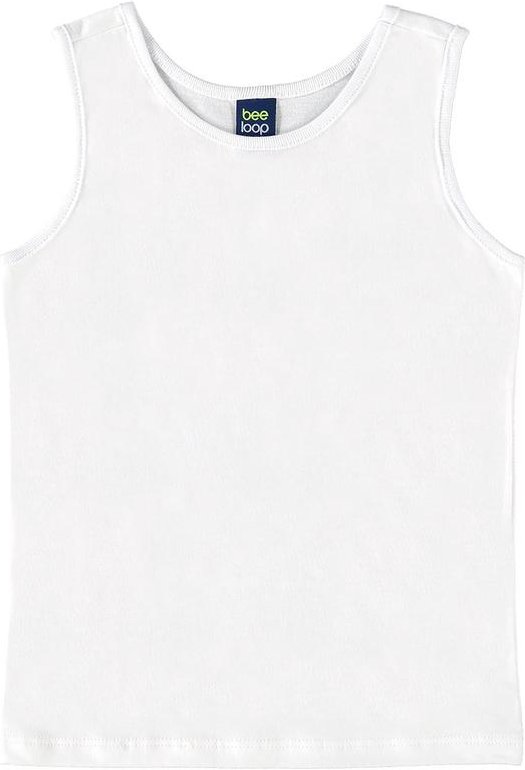 Regata em Meia Malha para Menina Branco