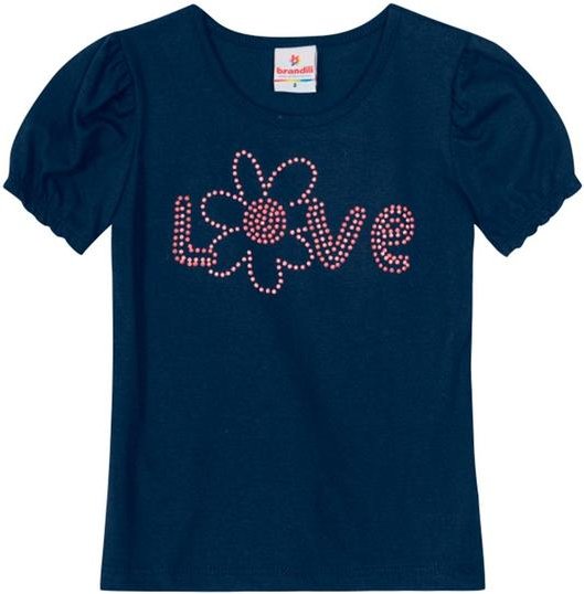 Imagem principal Blusa Infantil Menina em Malha Azul Brandili Brandili