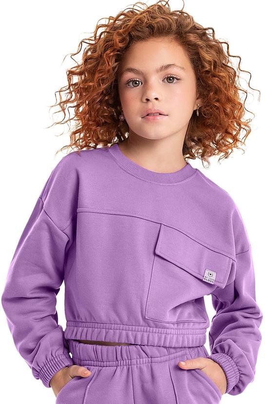 Imagem principal Blusão Cropped Básico Juvenil Roxo Gloss Gloss