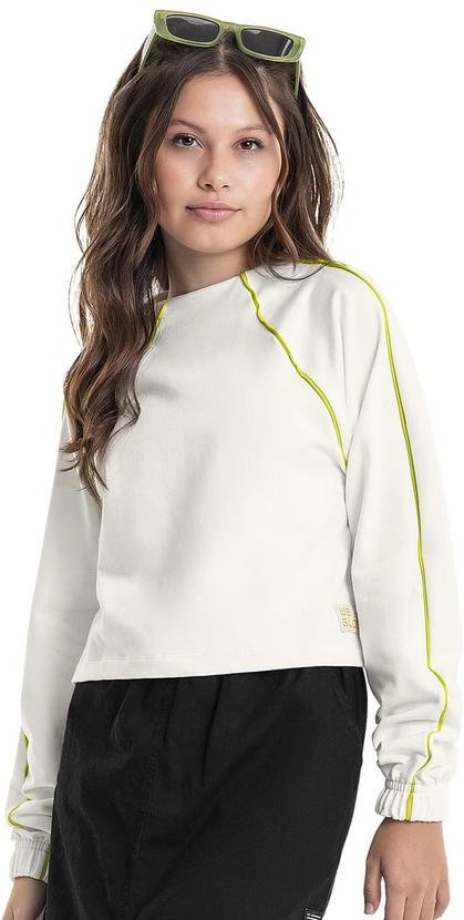 Imagem principal Blusão Cropped em Molecotton Juvenil Branco Gloss Gloss
