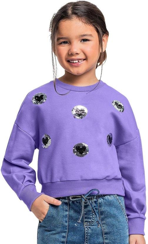 Imagem principal Blusão Cropped para Menina Roxo Quimby Quimby