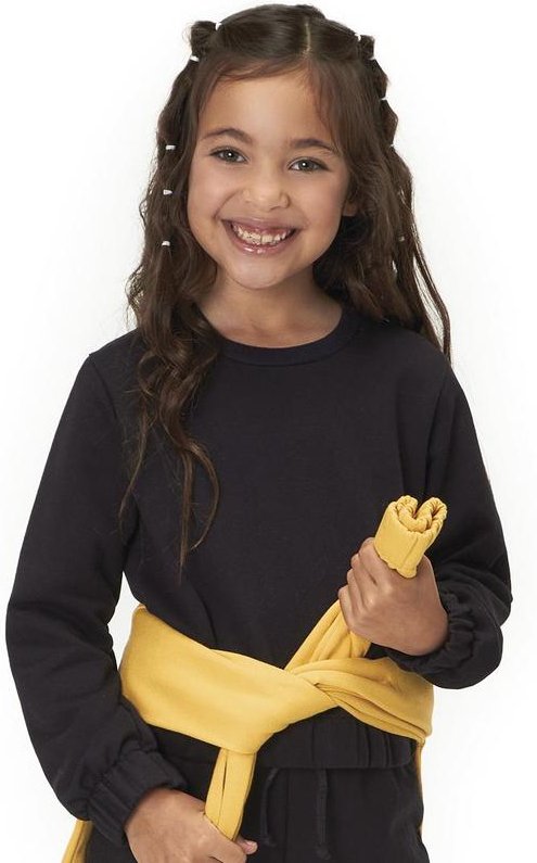 Blusão Cropped Repelente a Água Preto