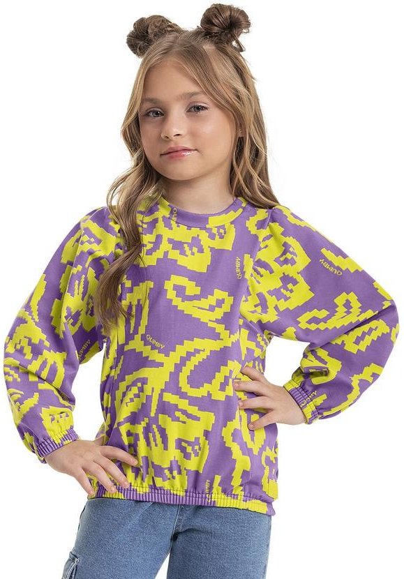Imagem principal Blusão Estampado Infantil Menina Roxo Quimby Quimby