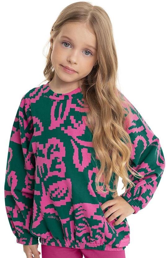 Imagem principal Blusão Estampado Infantil Menina Verde Quimby Quimby