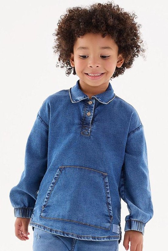 Imagem principal Blusão Jeans Infantil Unissex Azul Up Baby Up Baby