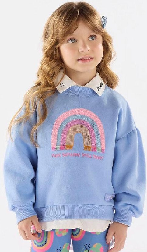 Imagem principal Blusão para Menina em Moletom Azul Up Baby Up Baby