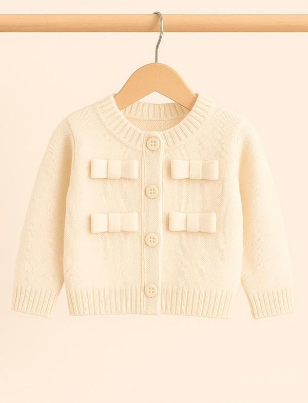 Imagem principal Cardigan Infantil com Laços Off Anadoda Anadoda