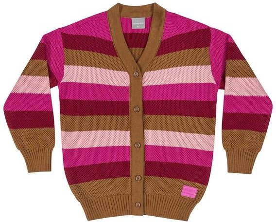 Imagem principal Cardigan Listrado em Tricô Infantil Marrom Quimby Quimby