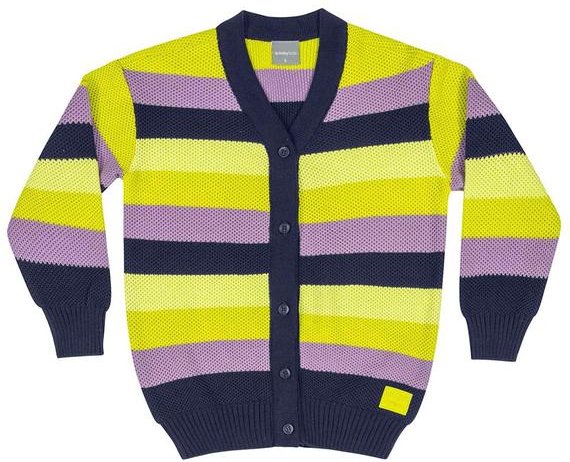 Imagem principal Cardigan Listrado em Tricô Infantil Roxo Quimby Quimby